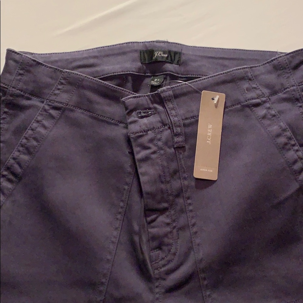 Jcrew navy distressed cargo toothpick pant 27